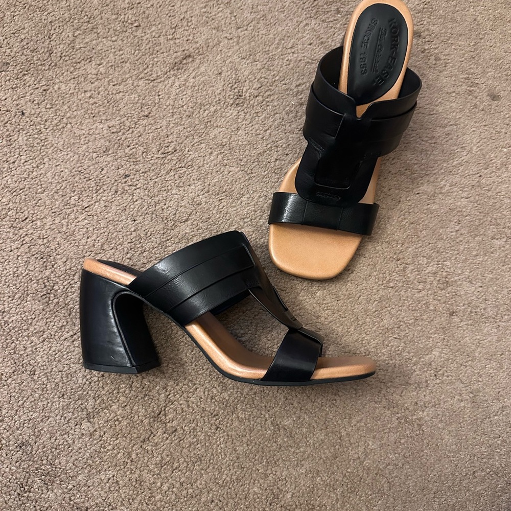 Kork-Ease Black Brynn Heel NWT
